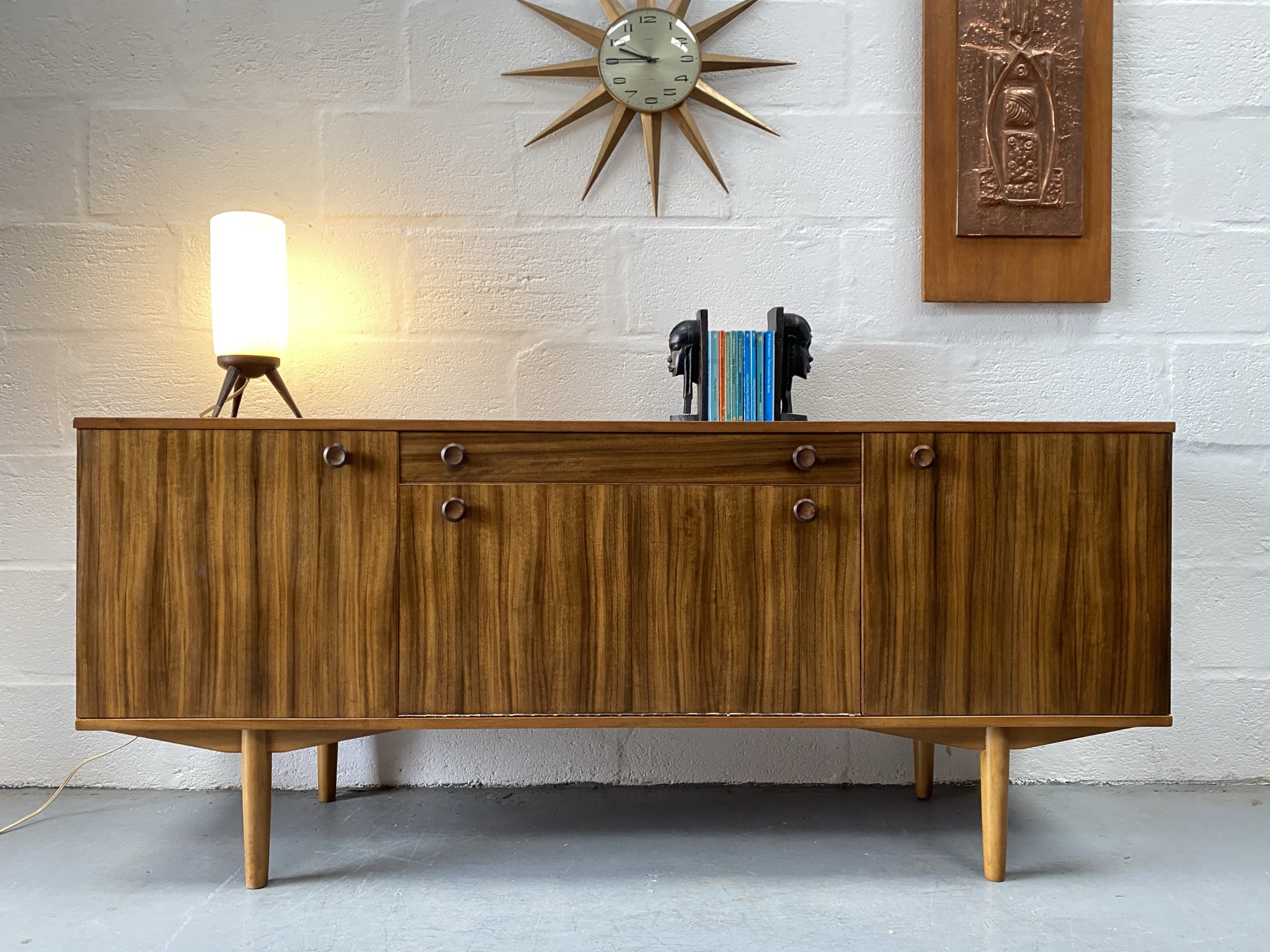 Vintage Walnut & Sycamore Sideboard by Neil Morris for Morris Furniture