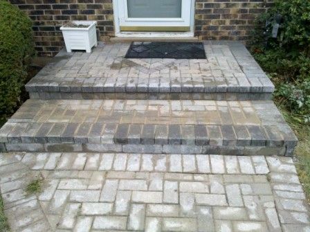 Brick Paver Step Repair, Failing Front Porch Steps - IL Stone & Brick