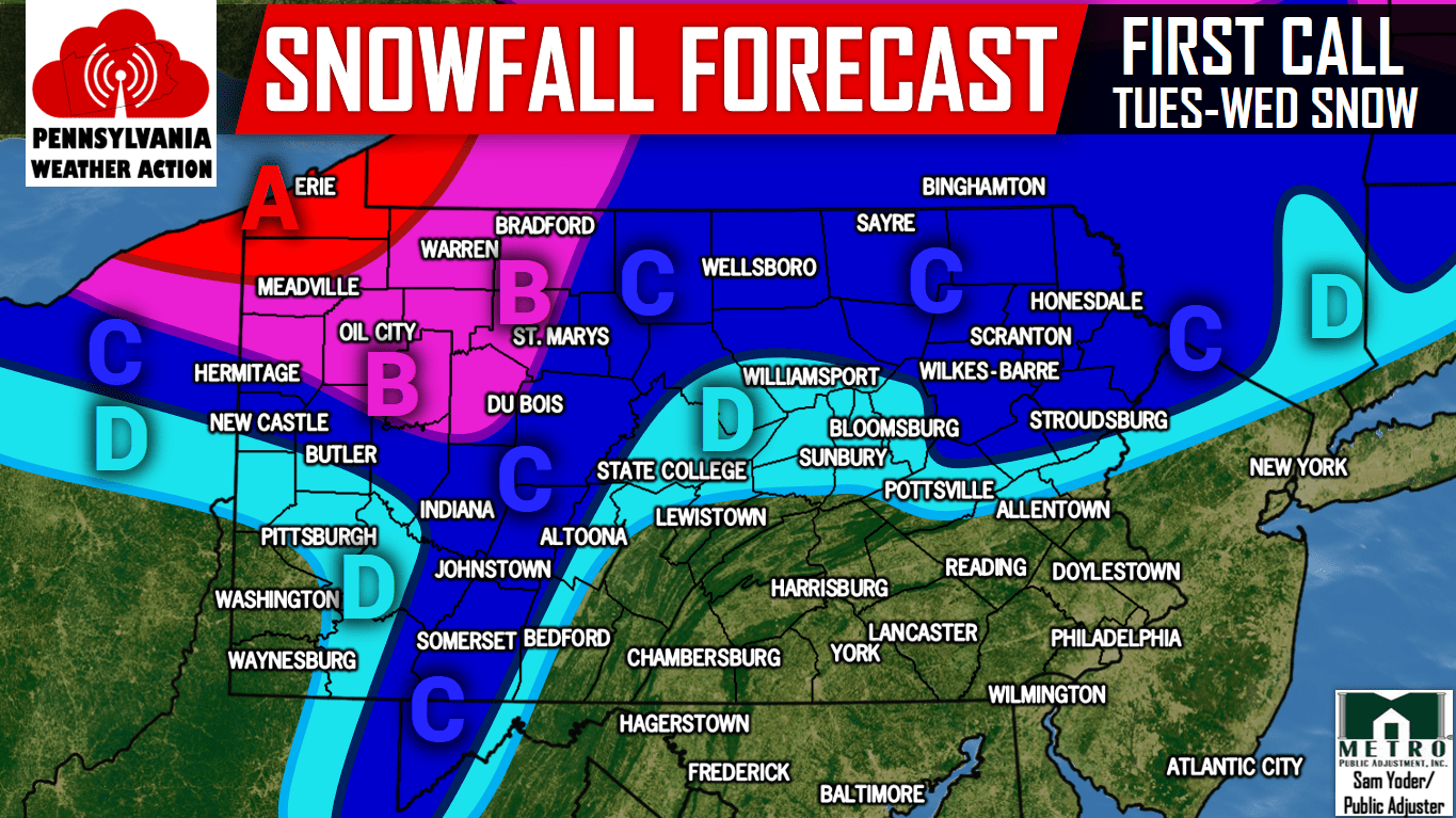 First Call Clipper to Bring Snow Tuesday, Lake Effect Snow to Follow