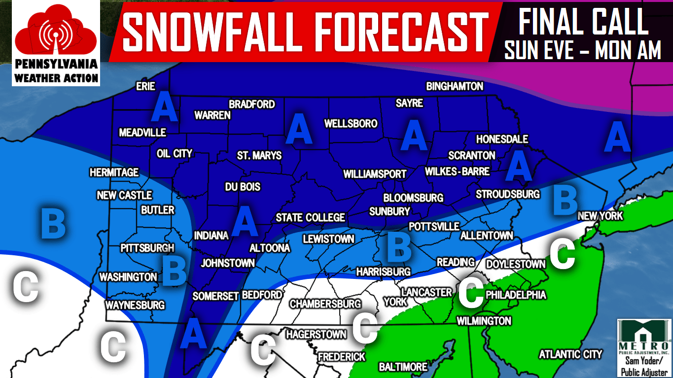 Expected Weather For Christmas Day FINAL CALL Snowy Christmas Eve Early Christmas Morning Expected PA