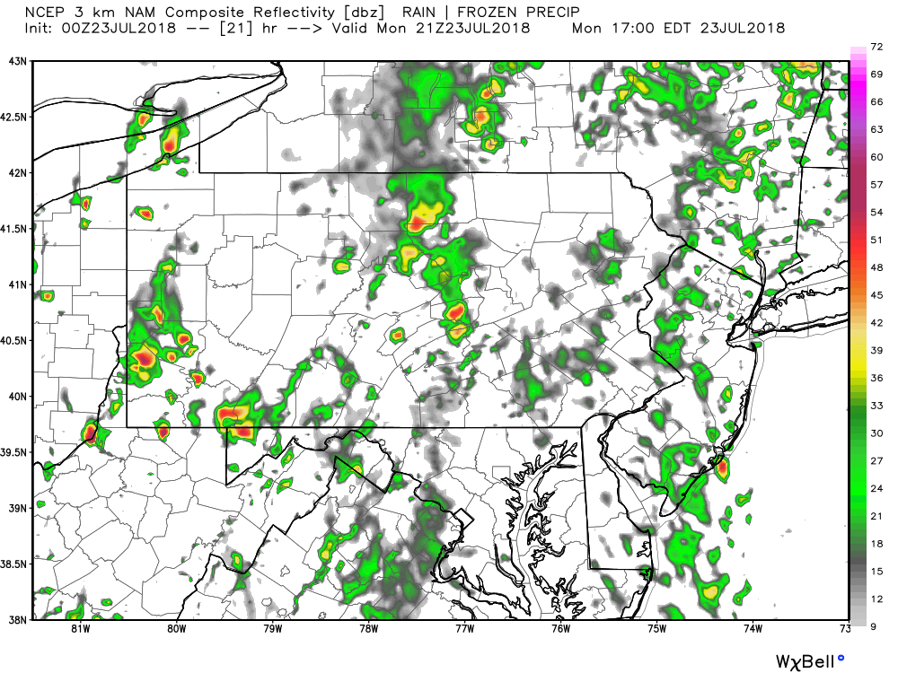 Daily Forecast for Monday, July 23rd, 2018 Weather Action