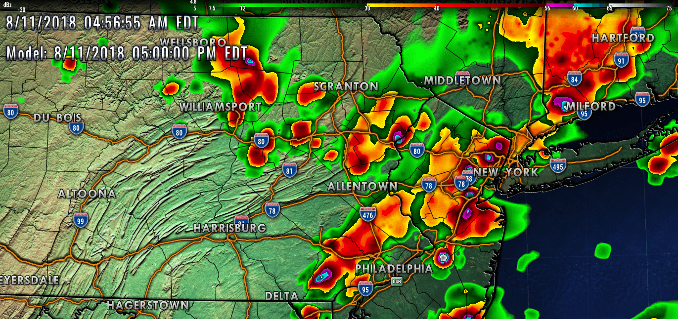 Daily Forecast for Saturday, August 11th, 2018 PA Weather Action