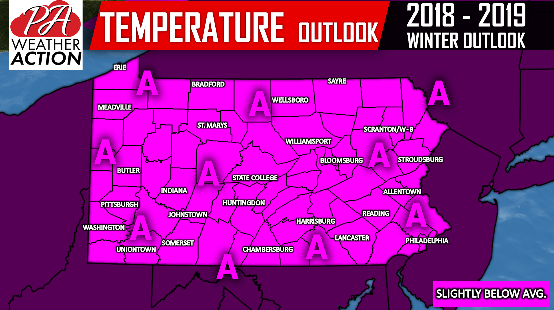 Official 20182019 Pennsylvania Winter Outlook Weather Action