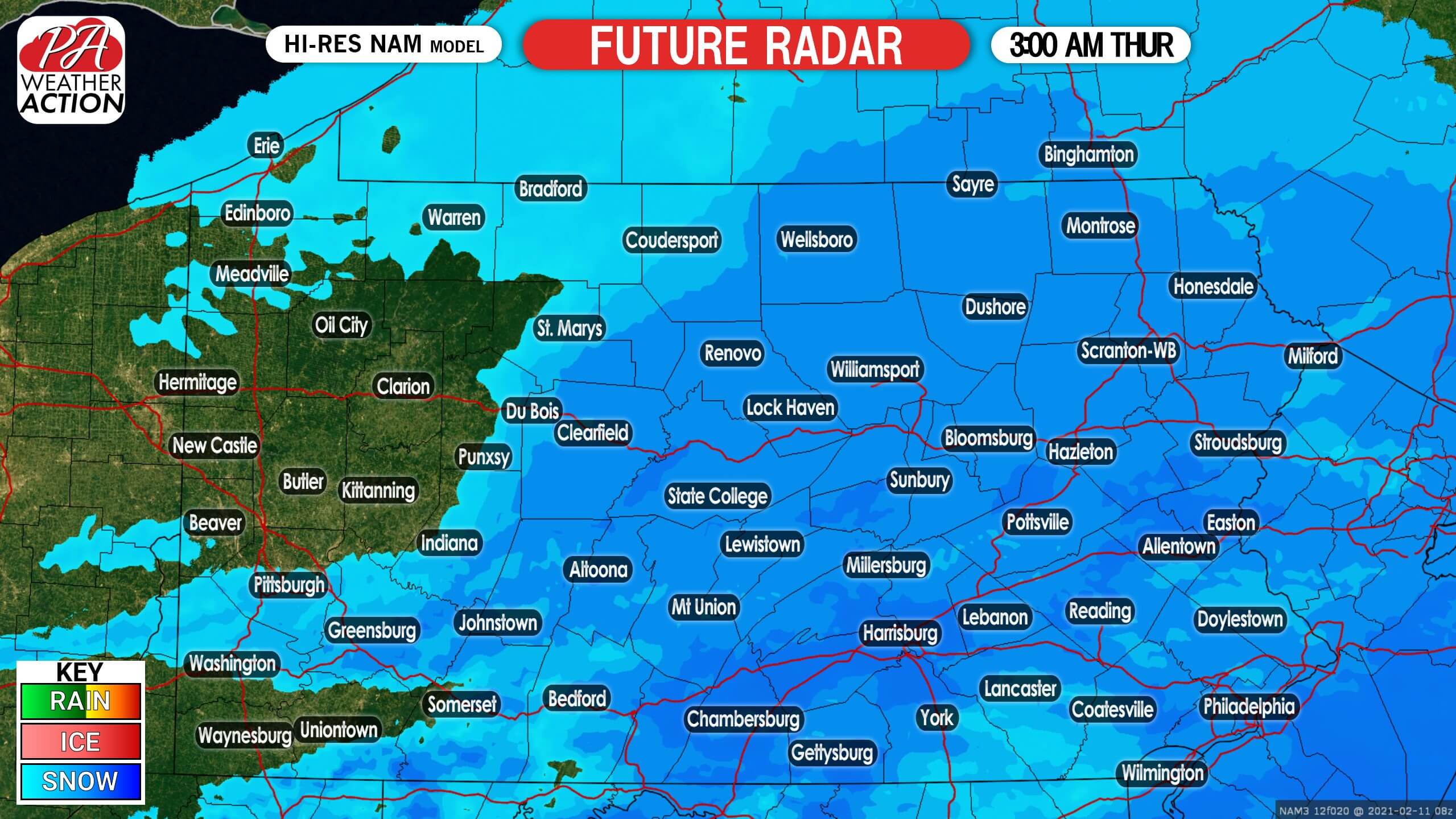 Snow Amounts Increased in Final Call Forecast for Tonight Thursday