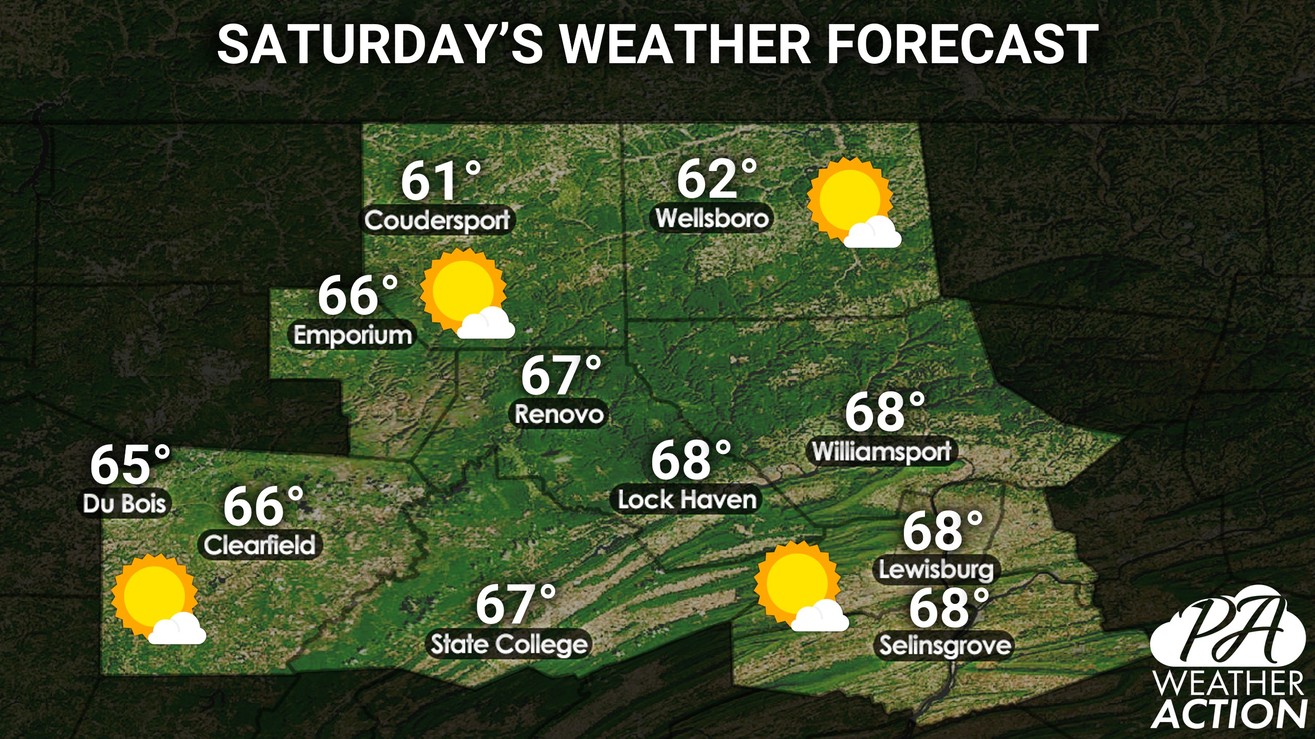 NCPA Daily Forecast for Saturday, March 27th, 2021 PA