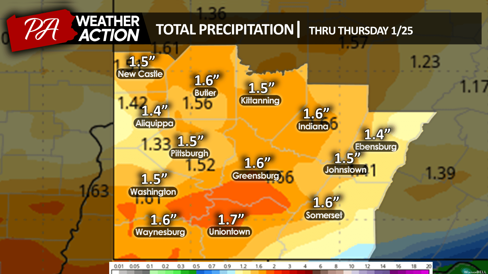 Warmer Temperatures and Wet Conditions This Week PA Weather Action