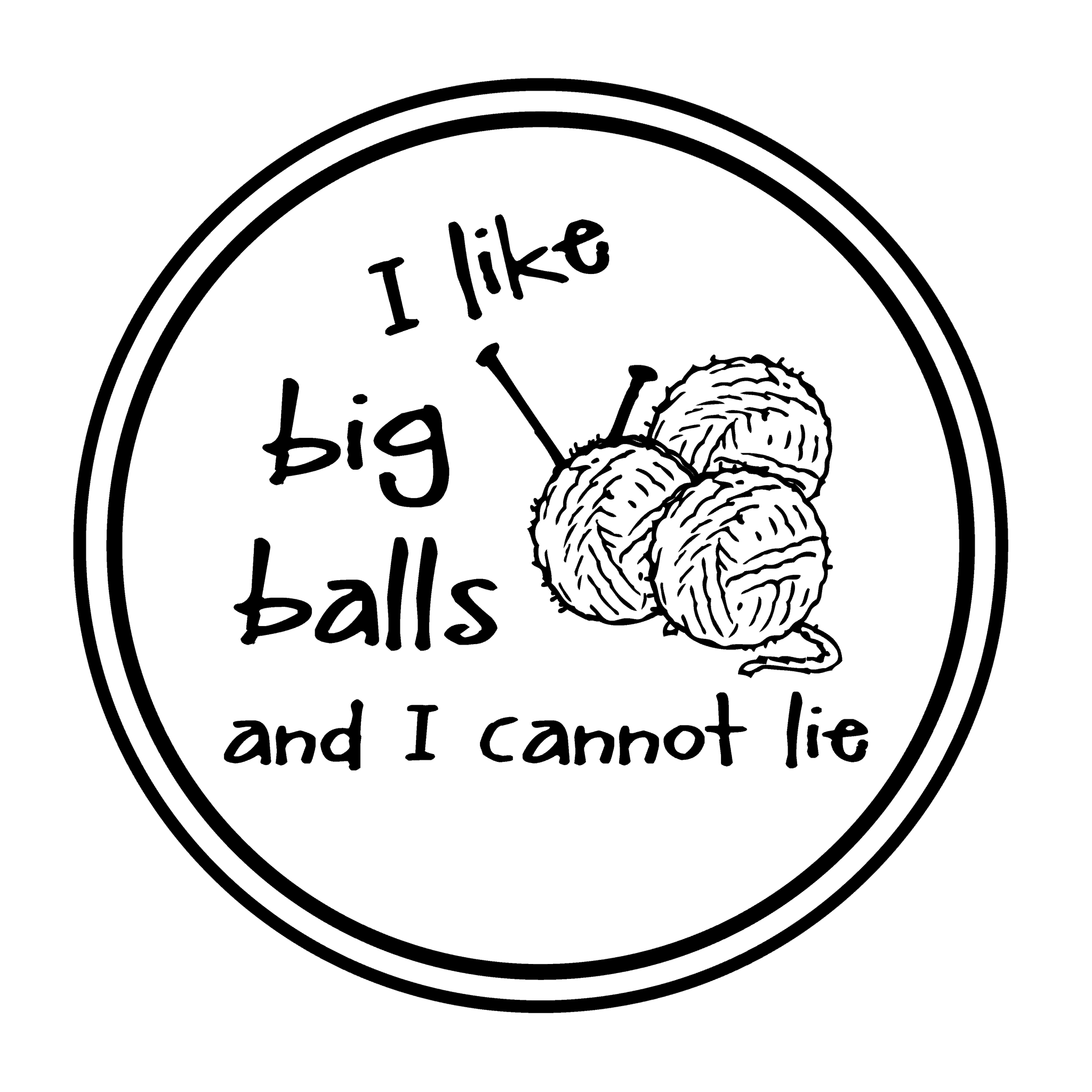 knit I love big balls 24 oz. mug Pawley Studios Handmade Ceramics