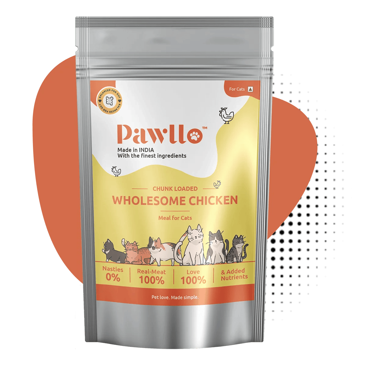 Pawllo Wholesome Chicken Gravy for Cats Premium Cat Wet Food Ideal