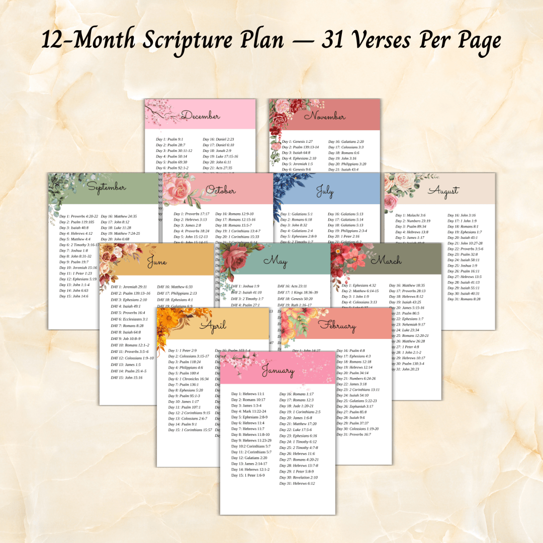 2026 Scripture Writing Plans | Bible verses | 12 months scripture plan