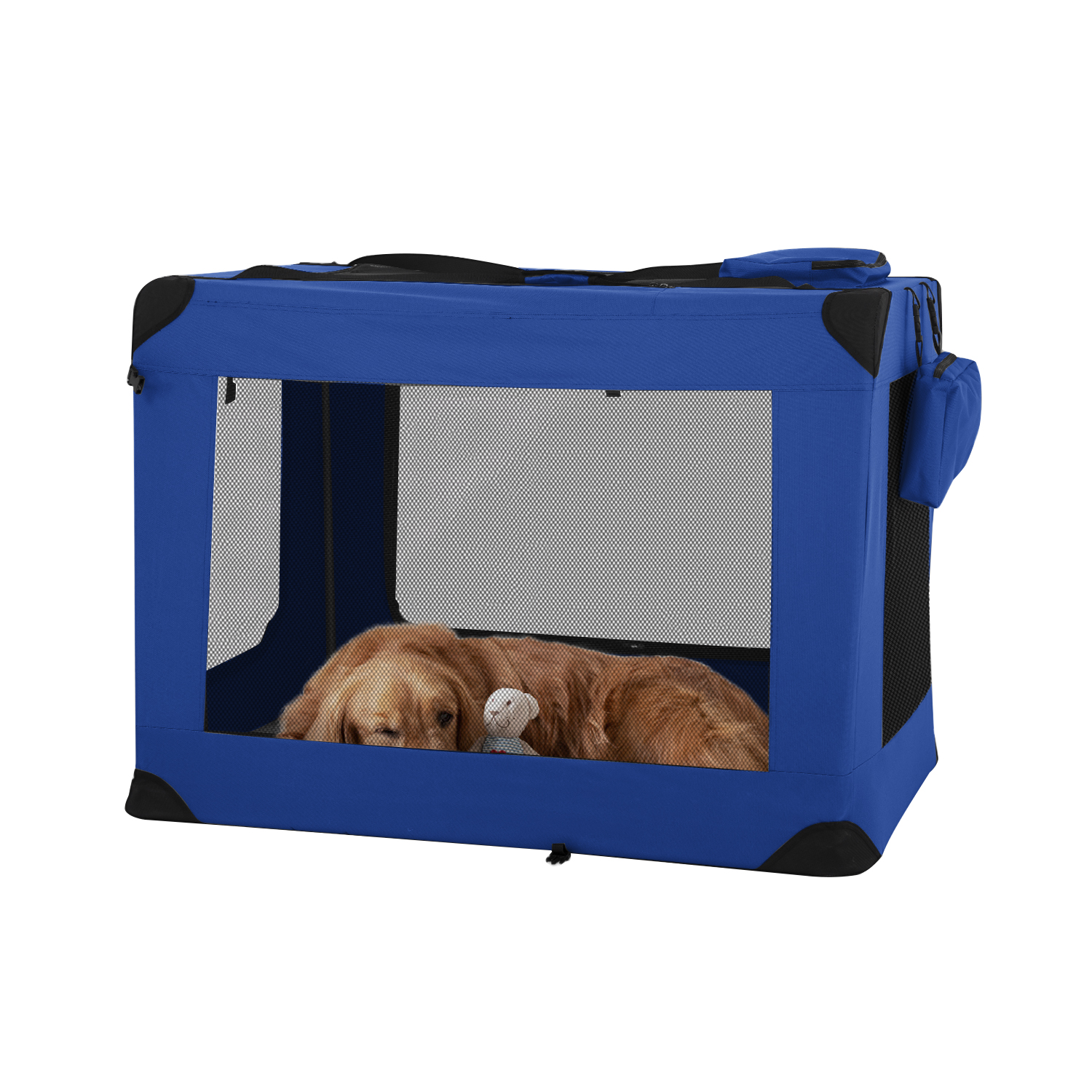 BestPet 42 inch Collapsible Dog Crate for Large Dogs, 3Door Portable