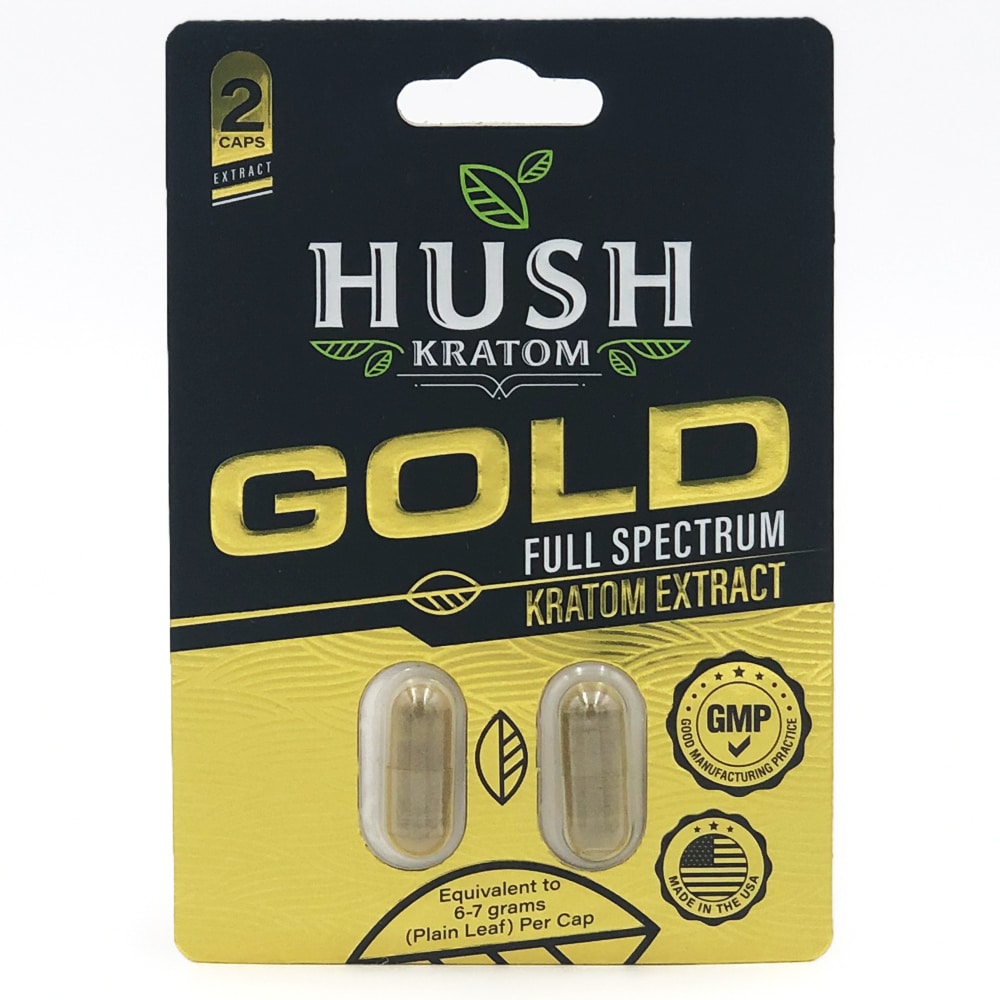 HUSH GOLD Full Spectrum Extract Capsules 2 count — Payless Kratom