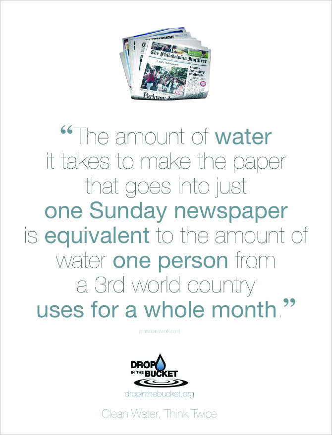 Drop in the Bucket Ad Campaign Sarah's Portfolio