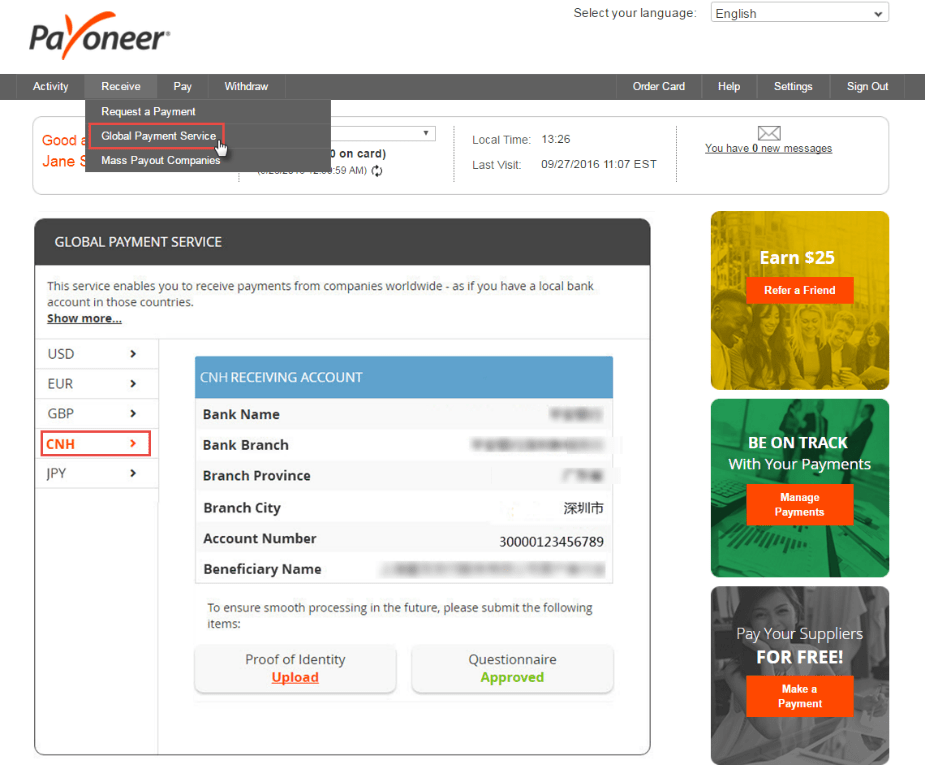 How do I add my CNH details to Amazon Seller Central?