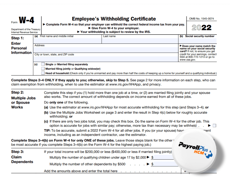 Does Filling Out A W-4 Really Matter? - Payroll Plus HCM