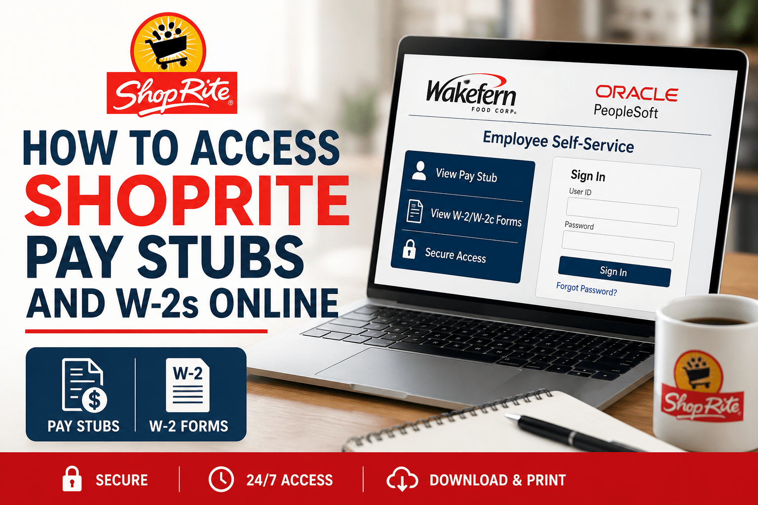How To Access Shoprite Pay Stubs And W2s Online