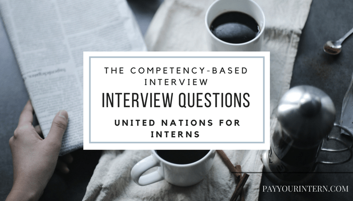The CompetencyBased interview and interview questions at EU, United