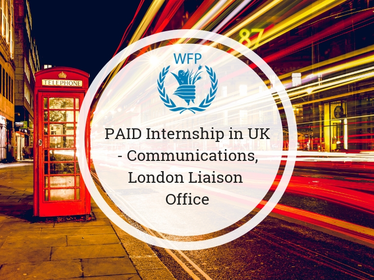 PAID Internship in United Kingdom at WFP Paid Internship News