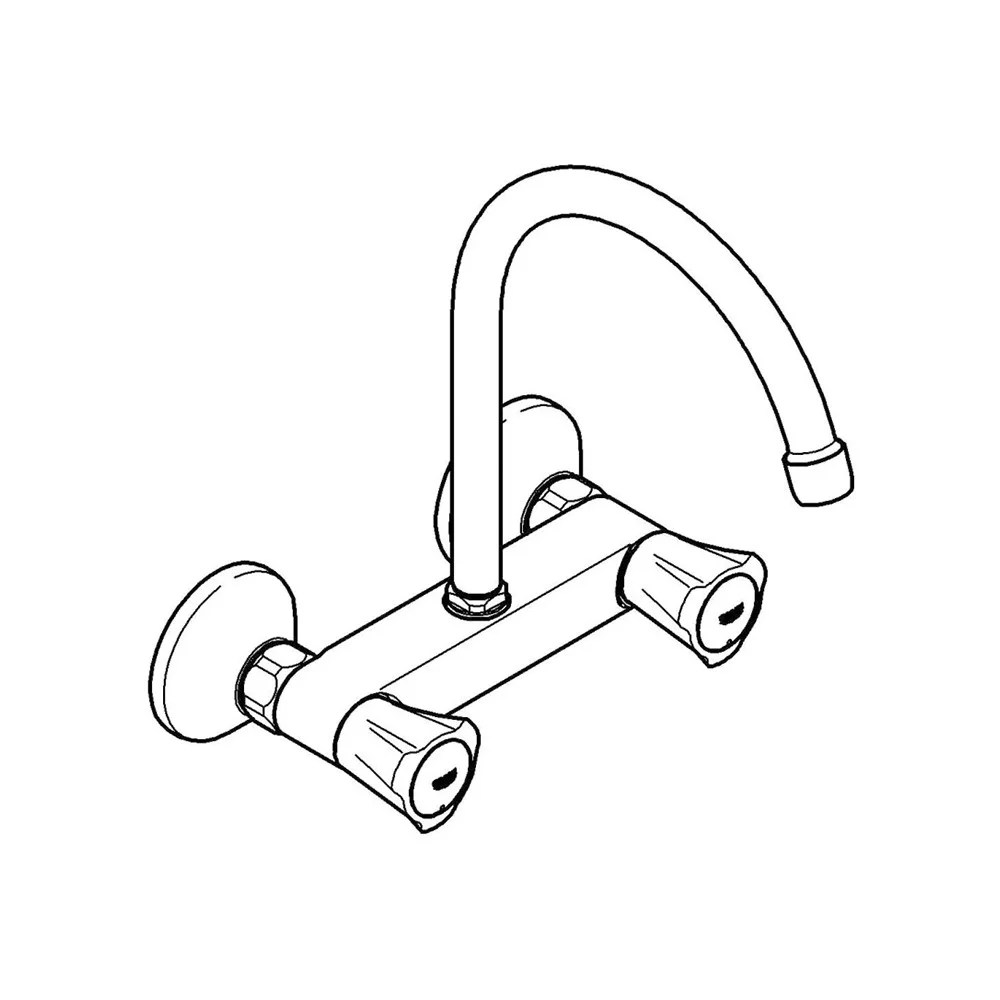 GROHE Costa L Wall Sink Mixer 1/2"