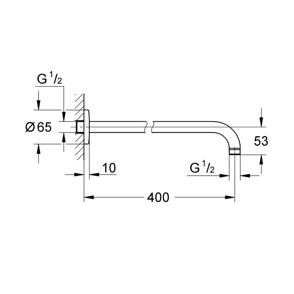 GROHE Tempesta Shower Arm 400 mm
