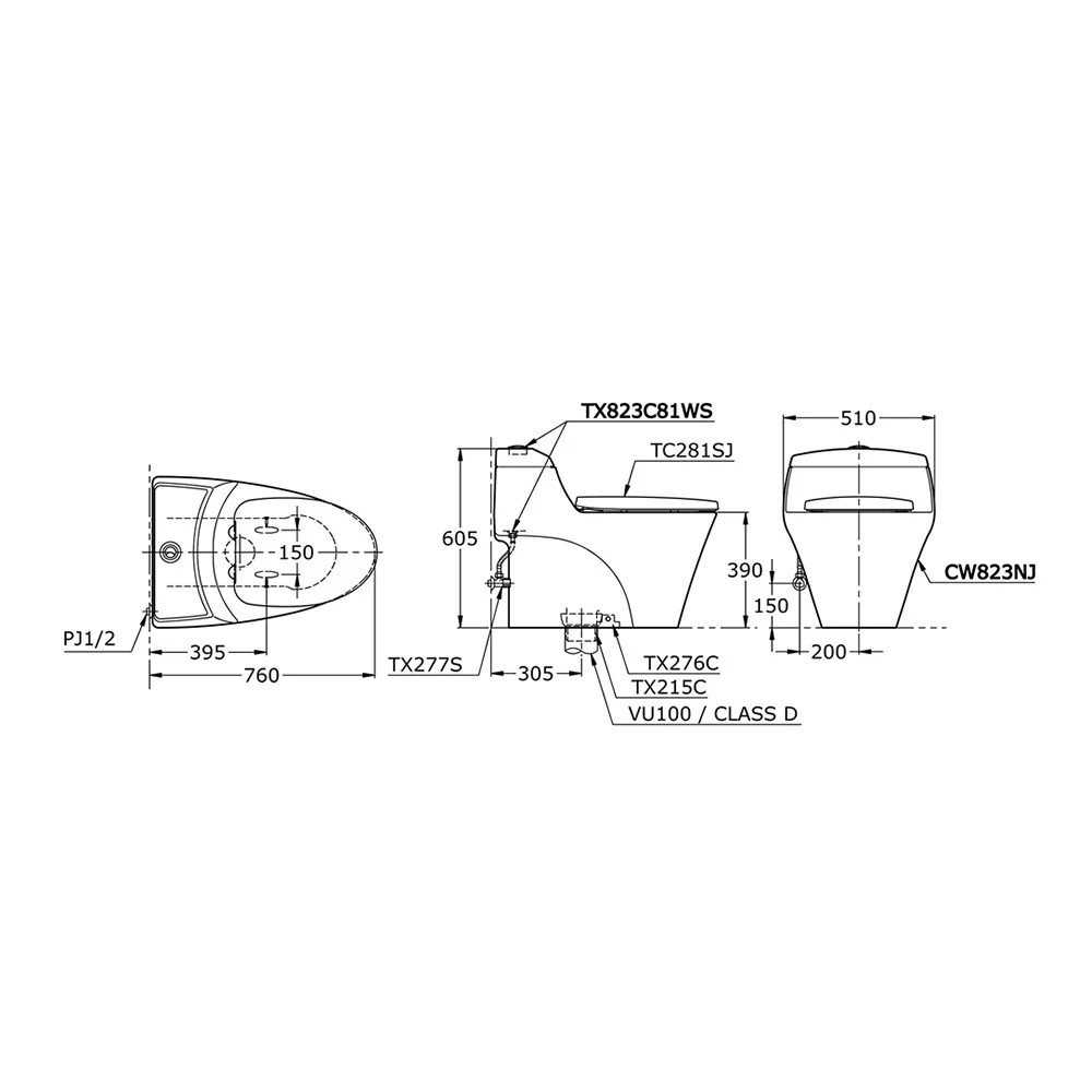 TOTO One Piece Toilet