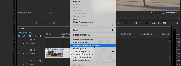 How to Freeze Frame in Premiere Pro