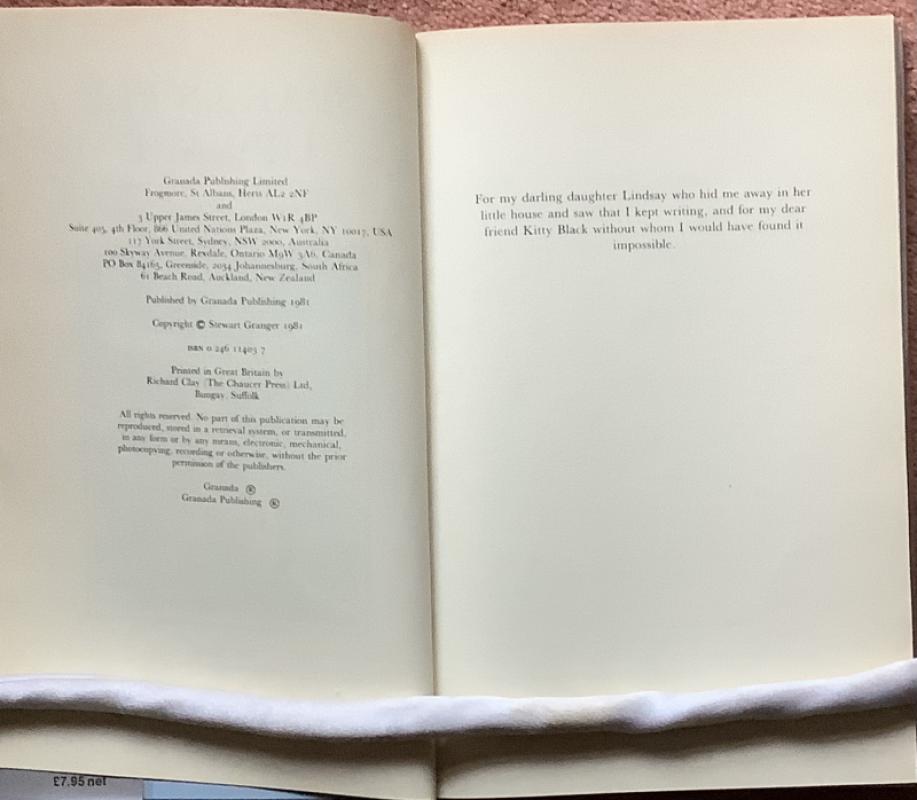 Stewart Granger . 'Sparks Fly Upward.' Signed Copy Books PBFA