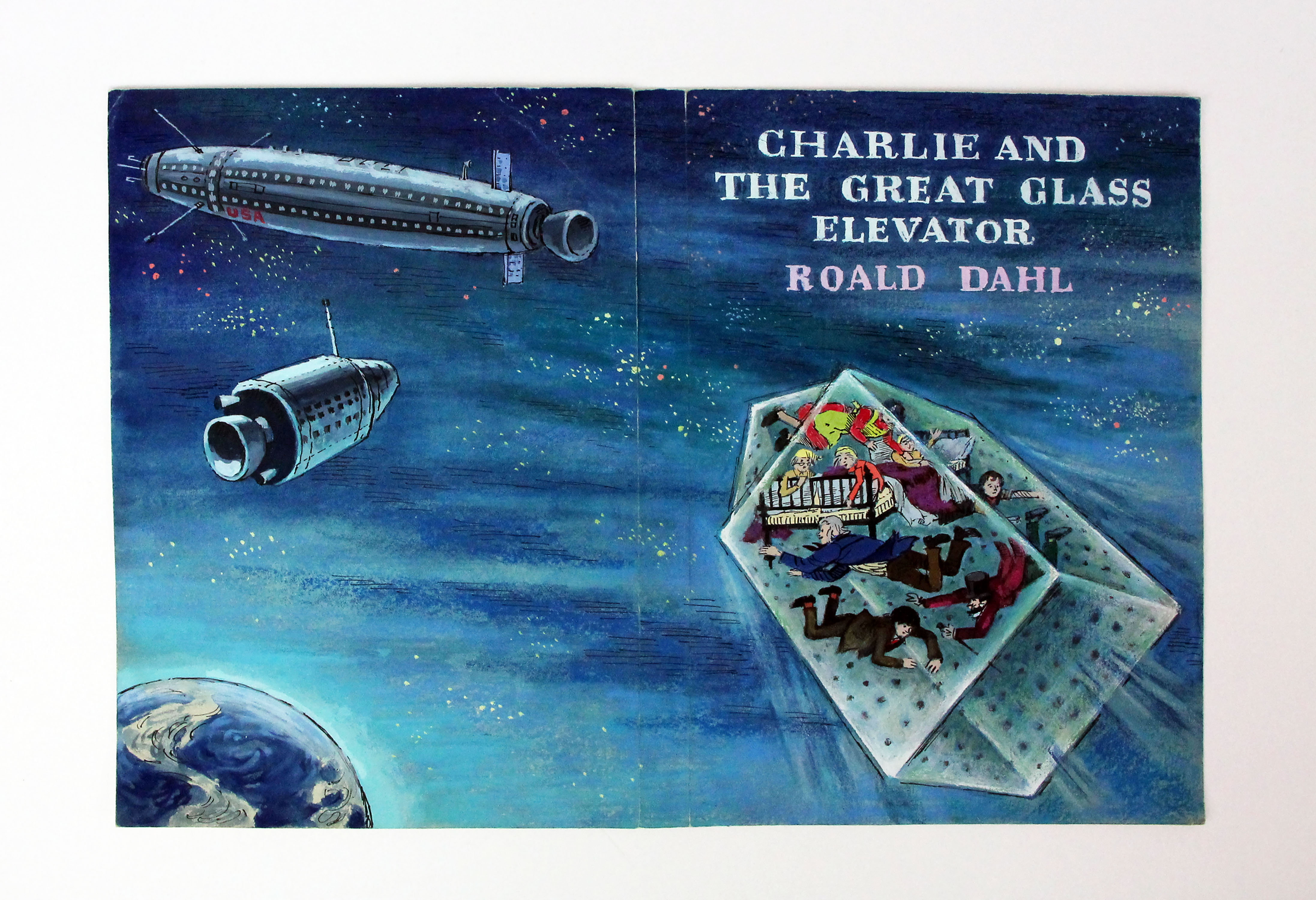 THE ORIGINAL WRAPAROUND ARTWORK FOR THE COVER OF THE FIRST UK EDITION