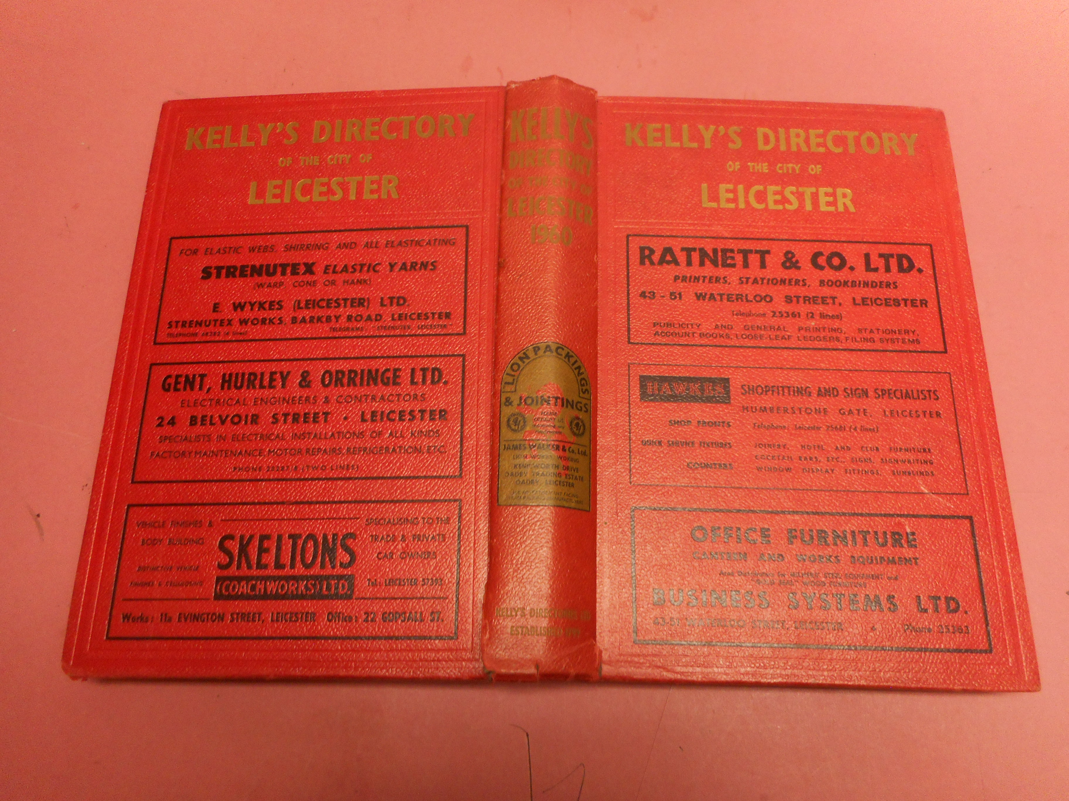 KELLYS DIRECTORY OF THE CITY OF LEICESTER C1960 EDITION Books PBFA