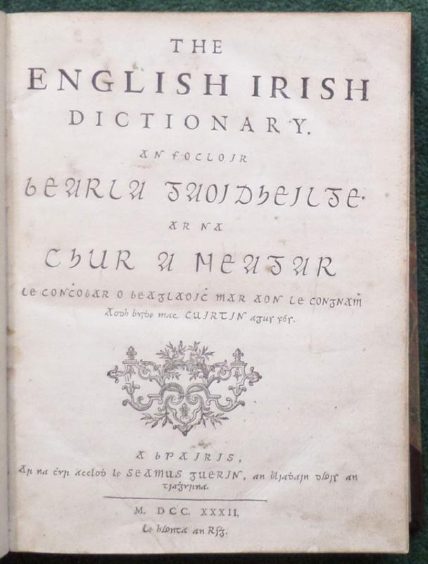 The English Irish Dictionary Books PBFA