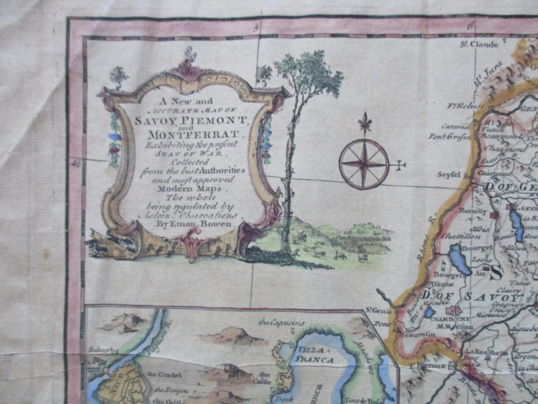 A New and Accurate Map of Savoy, Piedmont and Montferrat Books PBFA