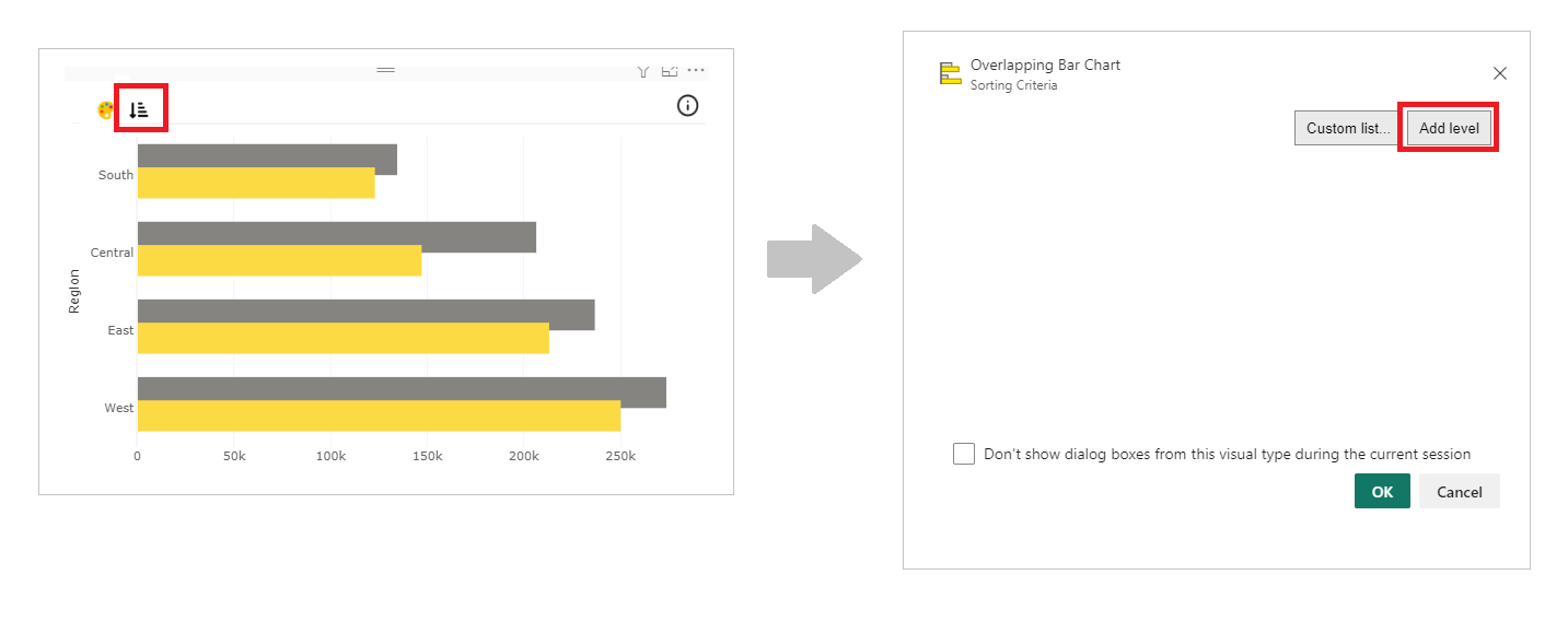 Create Overlapping Bar Chart for Power BI PBI VizEdit