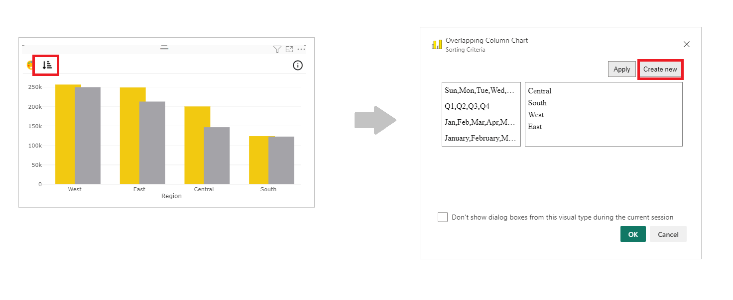 Create Overlapping Column Chart for Power BI PBI VizEdit