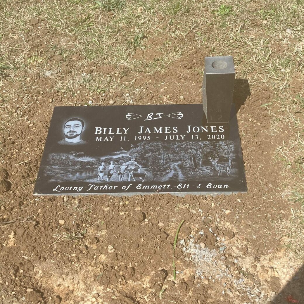 Flat Headstones With Vase