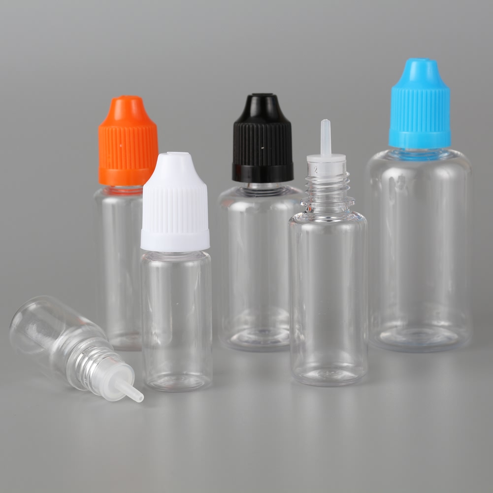 5ml100ml PET Clear Dropper Bottles Plastic Containers PBOTTLE