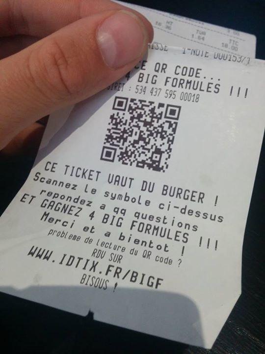 Big Fernand on Twitter "Pensez à scanner le QR Code sur votre ticket