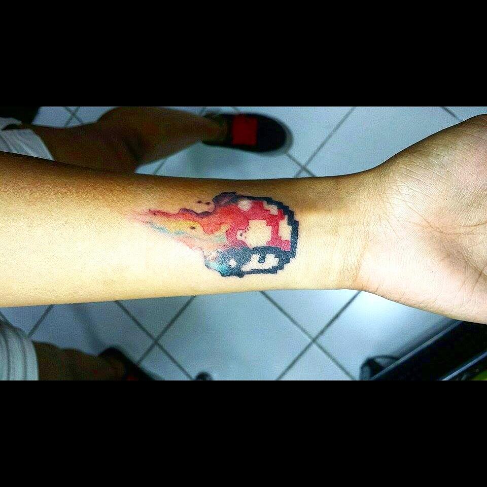 Whiplash Tattoo On Twitter: "Super Mario's 1Up Mushroom In Watercolor Effect Whipped By Oskie Esguerra! ππ#Whiplashtattoo #Supermario #Tattoo Http://T.co/Wb3Ozcbbef" / Twitter 960_x_960_jpg