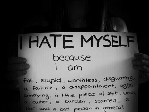 depression quotes on Twitter "I hate myself because I am... http//t