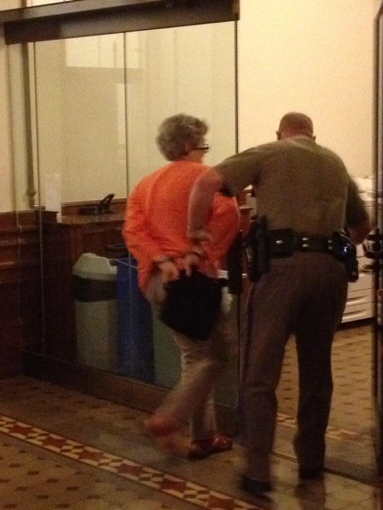 paté on Twitter "Handcuffed and shoved out. They are arresting