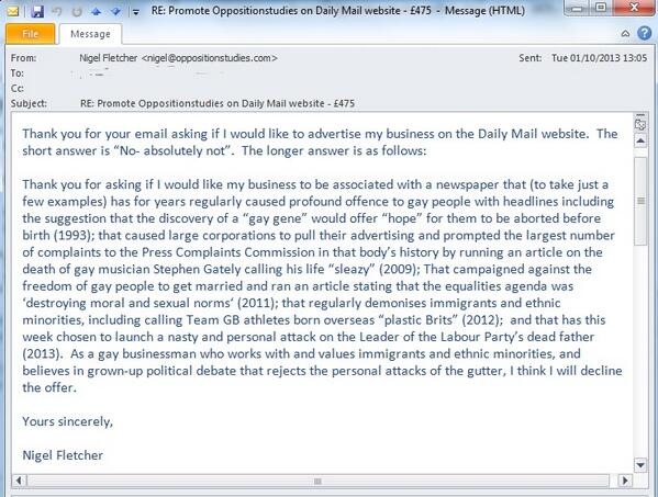 Read A Tory Politician's Incredible Response To The Daily Mail