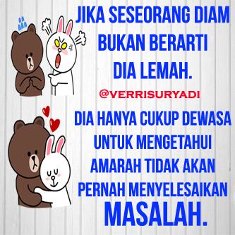 Gambar Kutipan On Twitter: "Diam Bukan Berarti Lemah....tetapi Cukup Dewasa Utk Tahu Amarah Tidak Menyelesaikan Masalah. Yg Setuju Ayo Rt. Http://T.co/I1Uoikzrmx" / Twitter