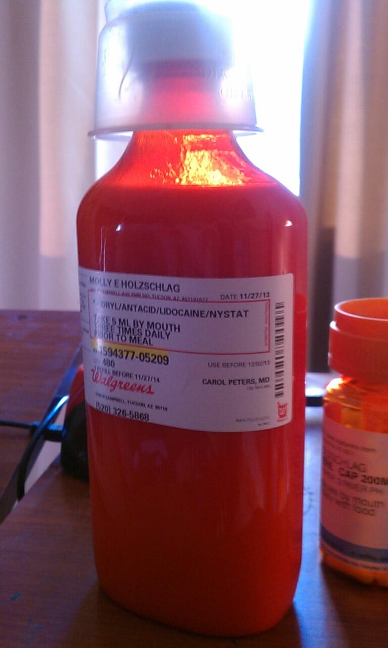 This Miss Molly on Twitter "Magic mouthwash is a real thing! Dr orders