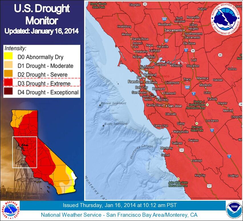 NWS Bay Area on Twitter "A look at latest drought monitor status