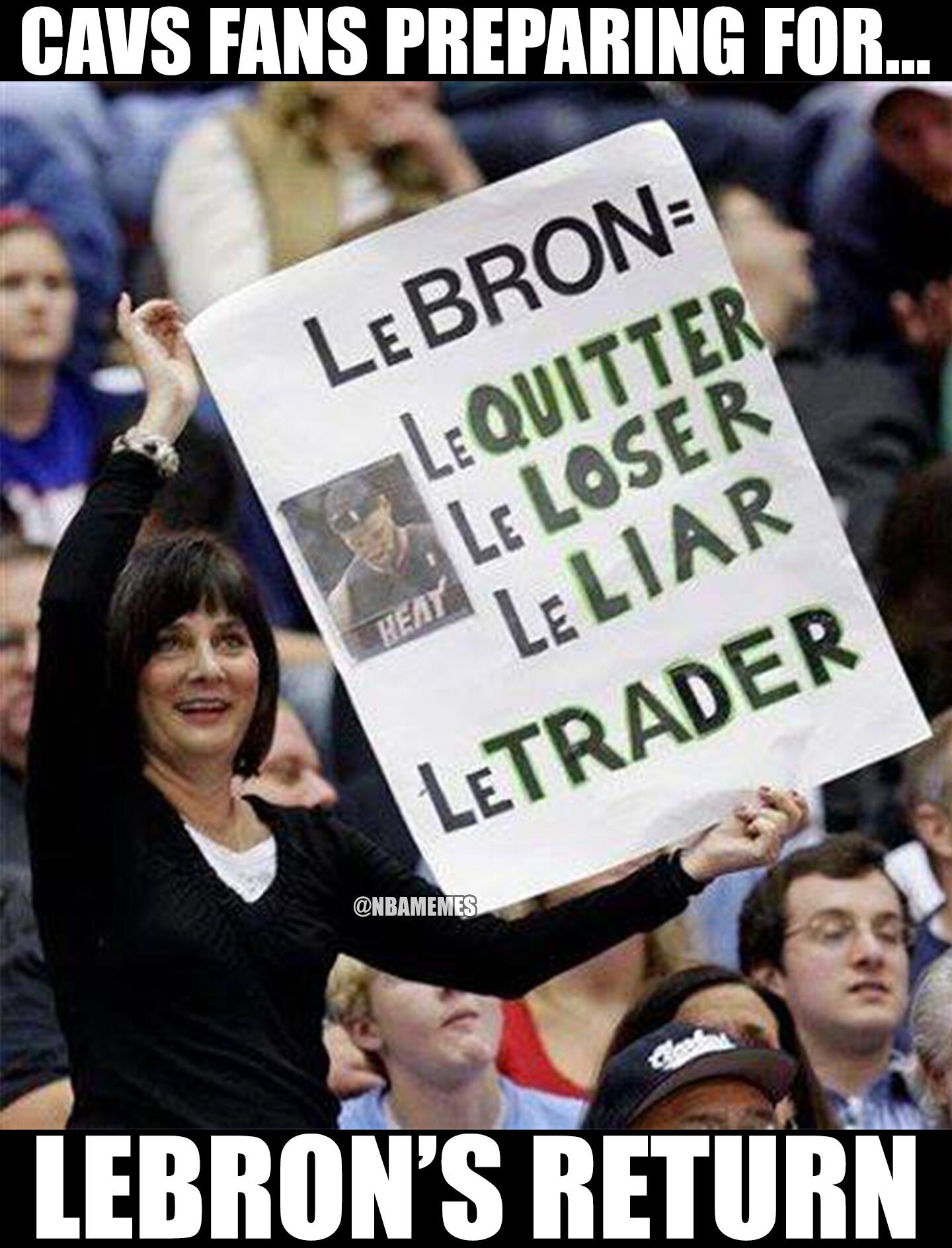 NBA Memes on Twitter "The Cleveland Cavaliers are preparing for LeBron