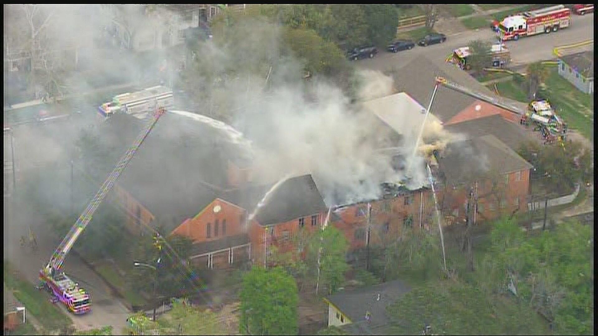 The on Twitter "Houston firefighters are quickly getting this