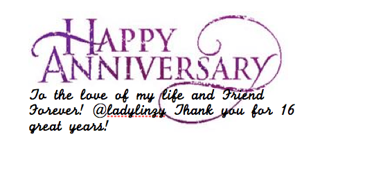 Aaron W Lindsey on Twitter "Happy 16th Anniversary to my dear