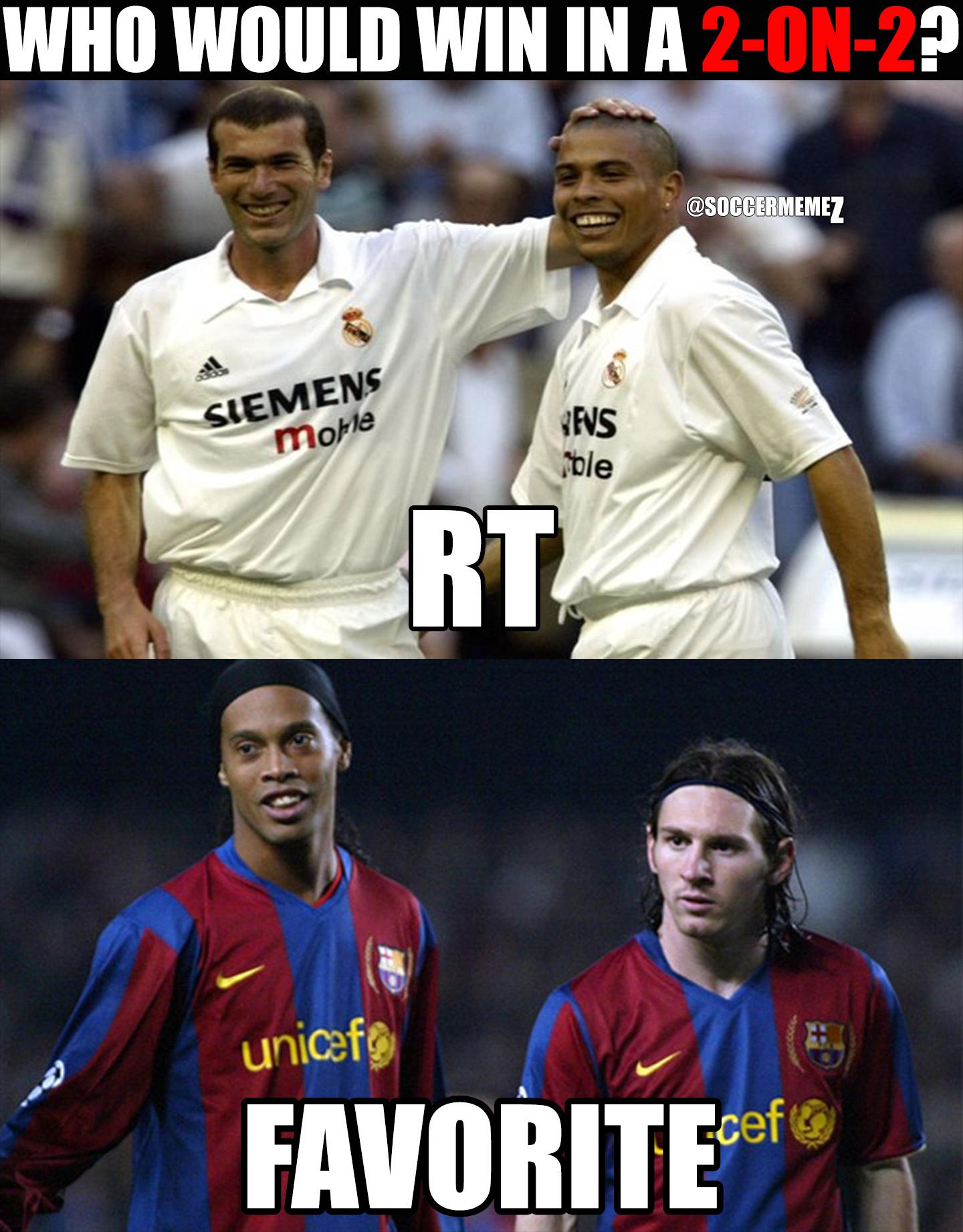 Soccer Memes on Twitter "Zidane & Ronaldo Vs 