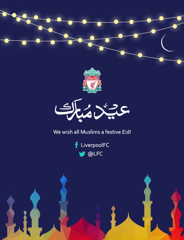 eid festival 2023 liverpool Muslims LFC would like to wish all Muslims around the globe a festive