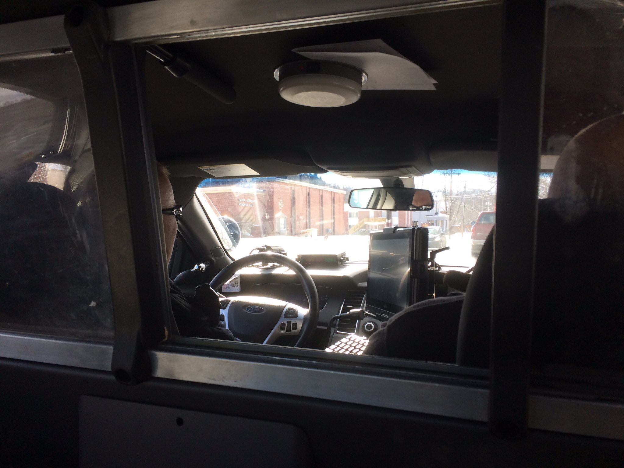 Police Car Inside Back Seat