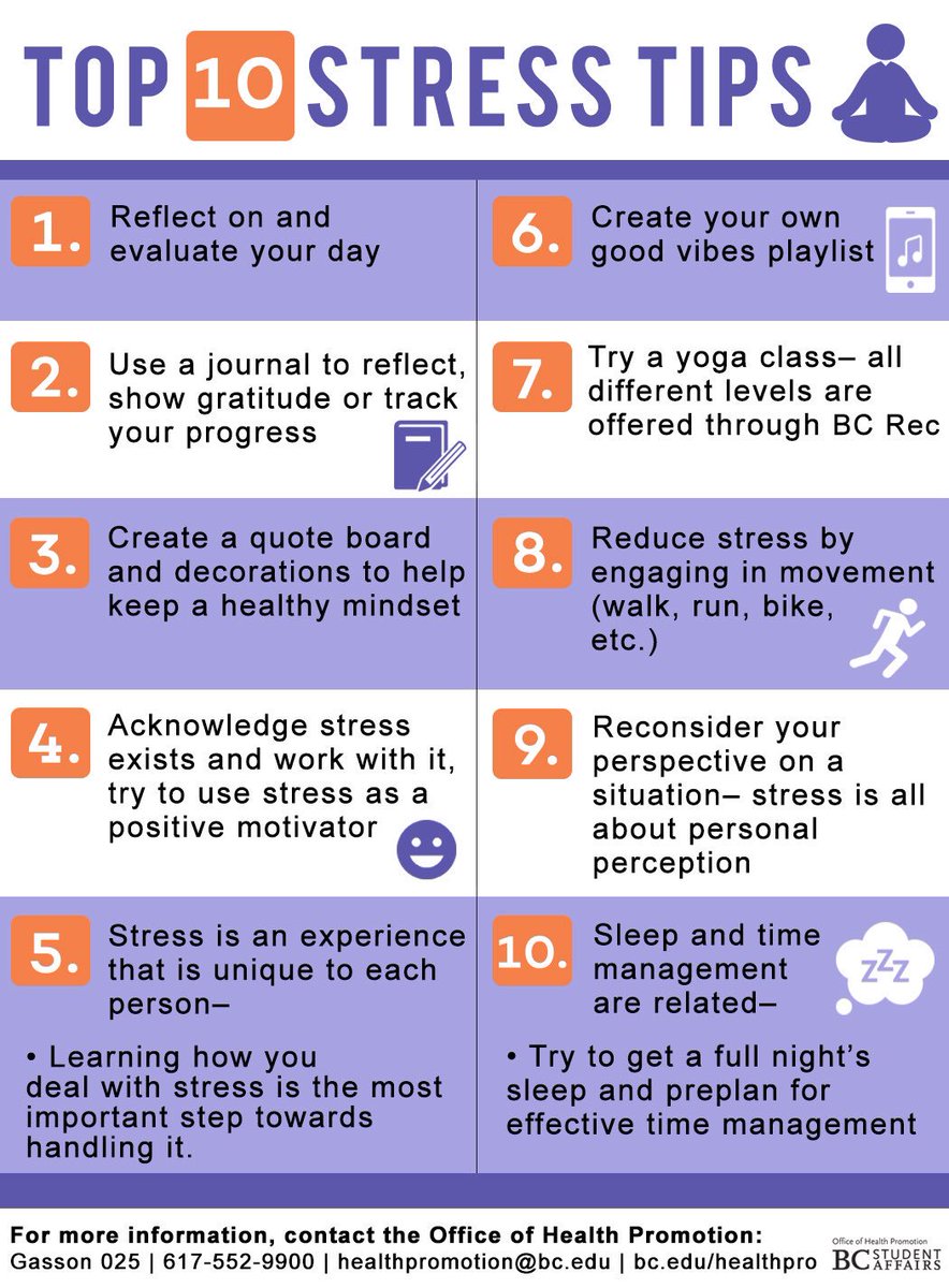 BC Health Promotion on Twitter "Our ten best tips for stress