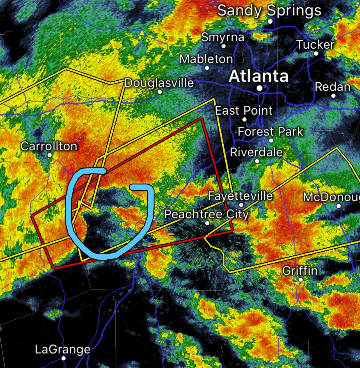 Tornado Warning Atlanta Atlanta metro area under tornado watch after